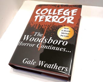 Scream Movie Prop Book or Hollow Book Safe - College Terror by Gale Weathers Custom Dust Jacket