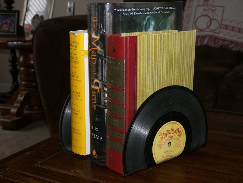 Vinyl Record Bookends Smaller 45 Vinyl Record Bookends Etsy