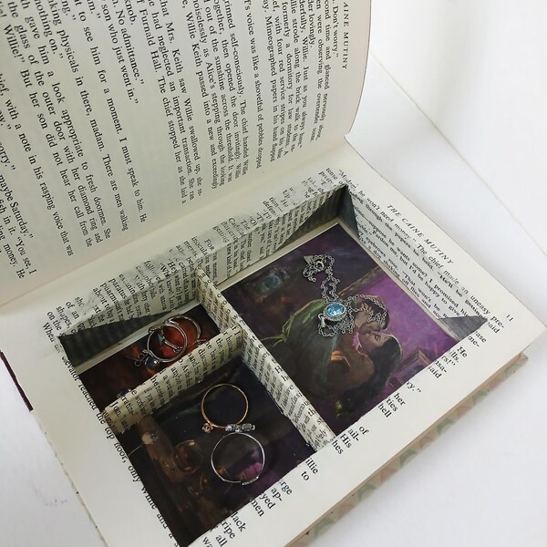 Vintage Book Jewelry Box: Upcycled Novel with Hidden Compartment