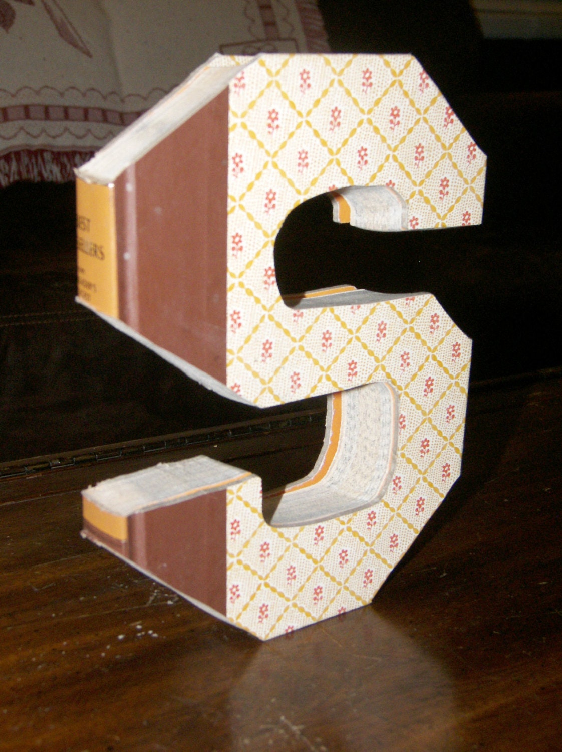 Cut Book Letters For Wedding Gifts Or House Warming Gifts, Art, Block Letters, Vintage Books