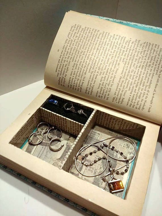 Jewelry Box Book Hollow Book Jewelry Box Decorative Etsy