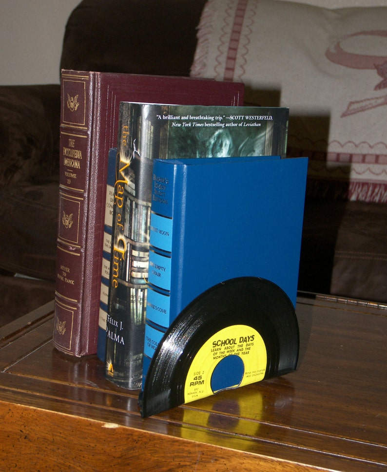 Vinyl Record Bookends Smaller 45 Vinyl Record Bookends Etsy