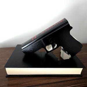 Cut Book Art, Gun Books Man Cave Decor, Office Decor, Book Gun Art, Gifts for Him image 1
