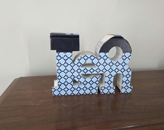 Book Letters -  Decorative Vintage Books Cut Into Names or Words - Hand Cut Custom Gifts