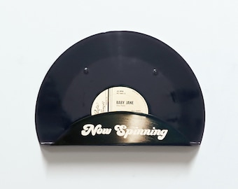 Vinyl Record Holder, Now Playing Wall Display, Upcycled Vinyl Record Shelf Display, Record shelf, Now Spinning Vinyl Record Stand