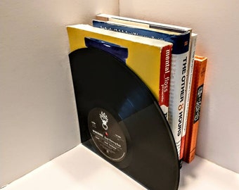 Vinyl Record Bookends, Full Size LP, Choose Your Genre or Color, Handmade Music Lover Gift