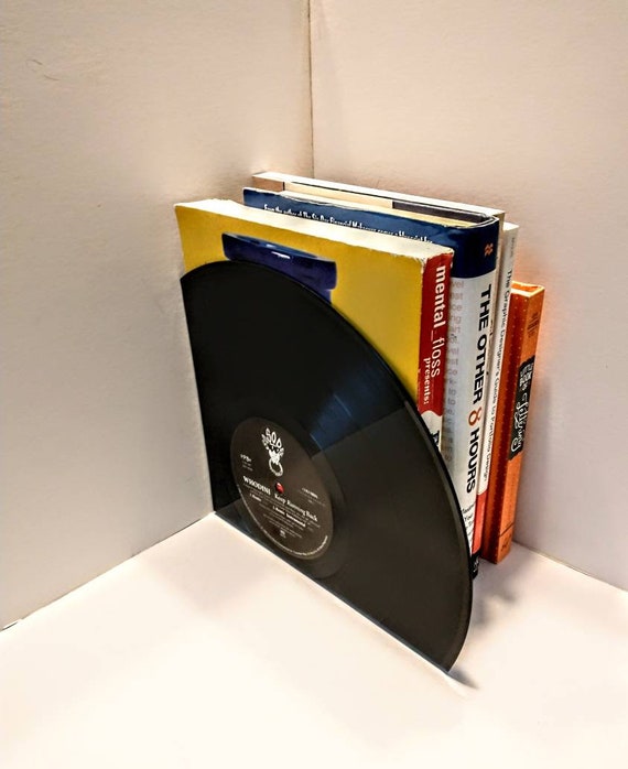 Vinyl Record Bookends, Full Size LP, Choose Your Genre or Color, Handmade Music Lover Gift