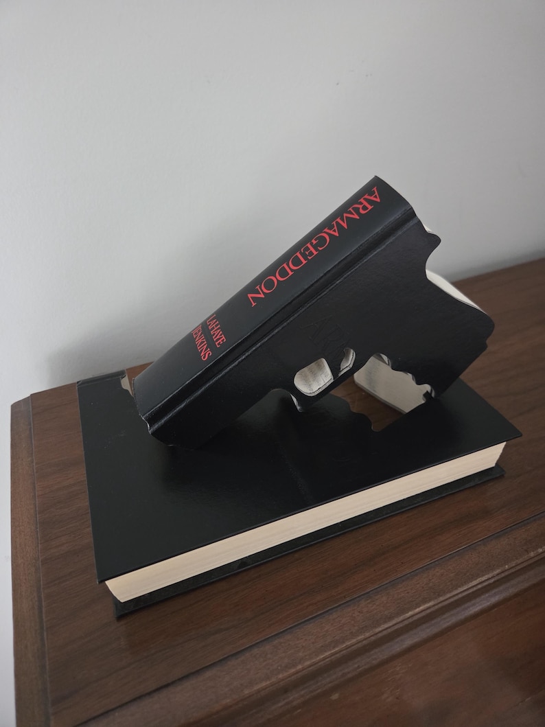 Cut Book Art, Gun Books Man Cave Decor, Office Decor, Book Gun Art, Gifts for Him image 4