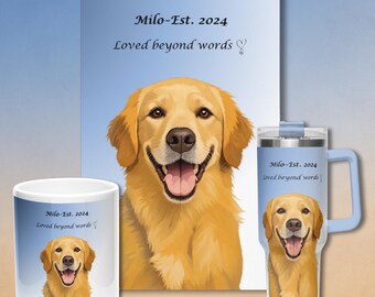 Custom Pet Portrait Cat Wall Art Digital Prints Digital Art File Personalised Mug from Photo Ceramic Mug Custom Pet Tumbler Digital Download