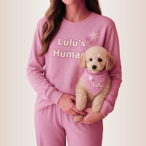 Matching Pet and Owner Outfit Set Custom Dog Bandana Cat Dog Mom Sweaters Mothers day Gift for Her Dog and Adult Matching Set Women Sweaters