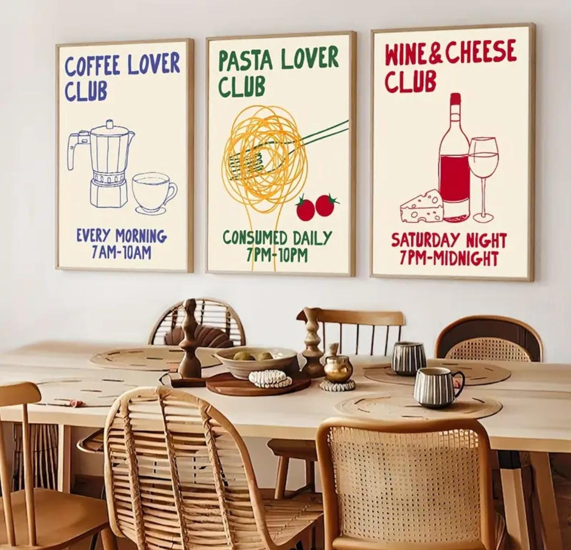 Illustration of Abstract Dining Room Wall Art For Modern Minimalist Decor