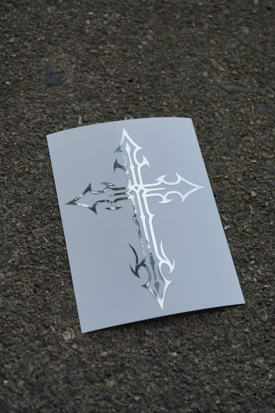 Cross Car Sticker Gothic Cross | Car Sticker Vinyl Decal | Windows Laptops Etc - Etsy
