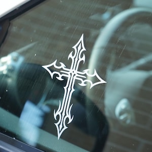 Gothic Cross | Car Sticker Vinyl Decal | Windows Laptops Etc