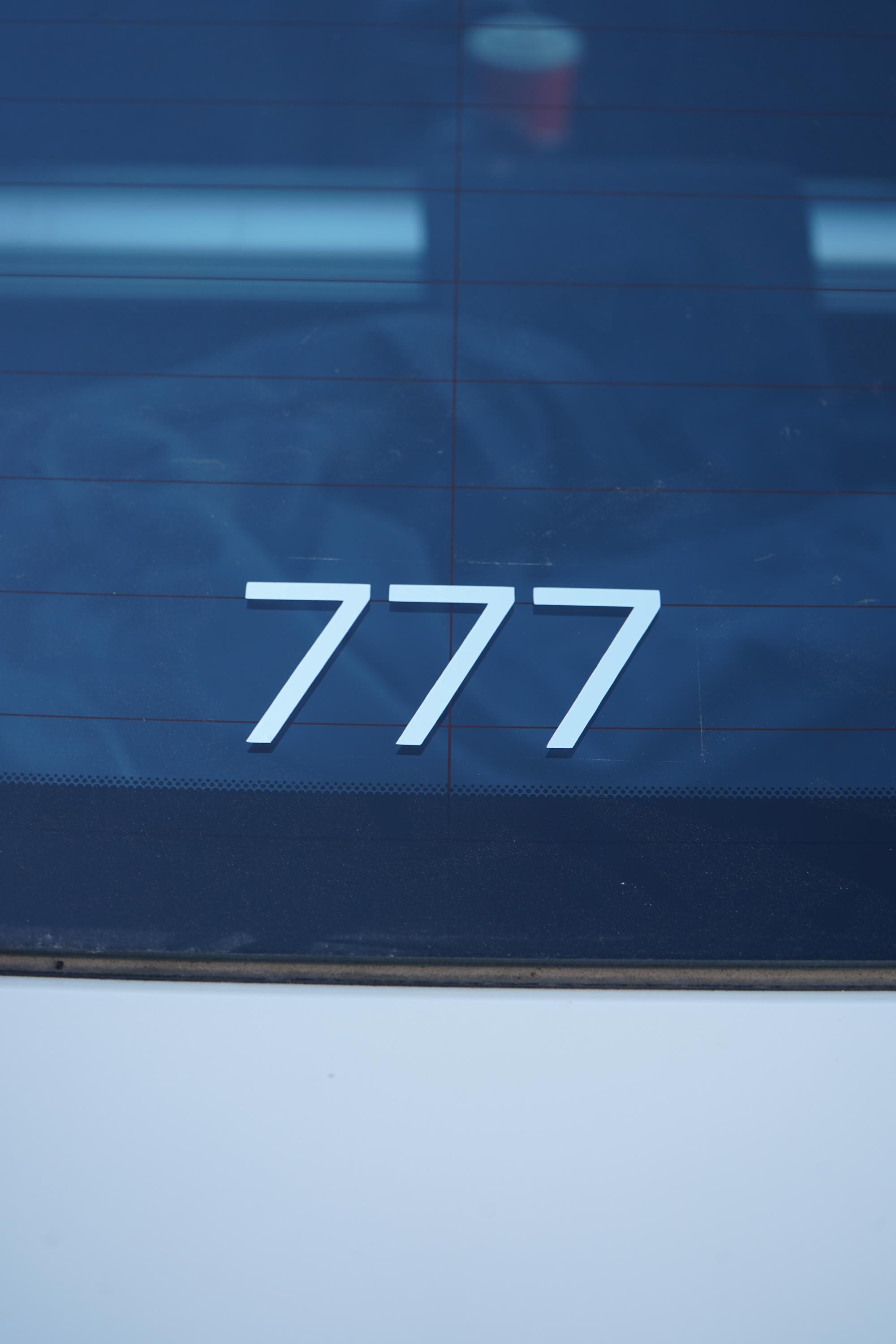 Number 777 | Car Sticker Vinyl Decal | Windows Laptops Etc - Etsy