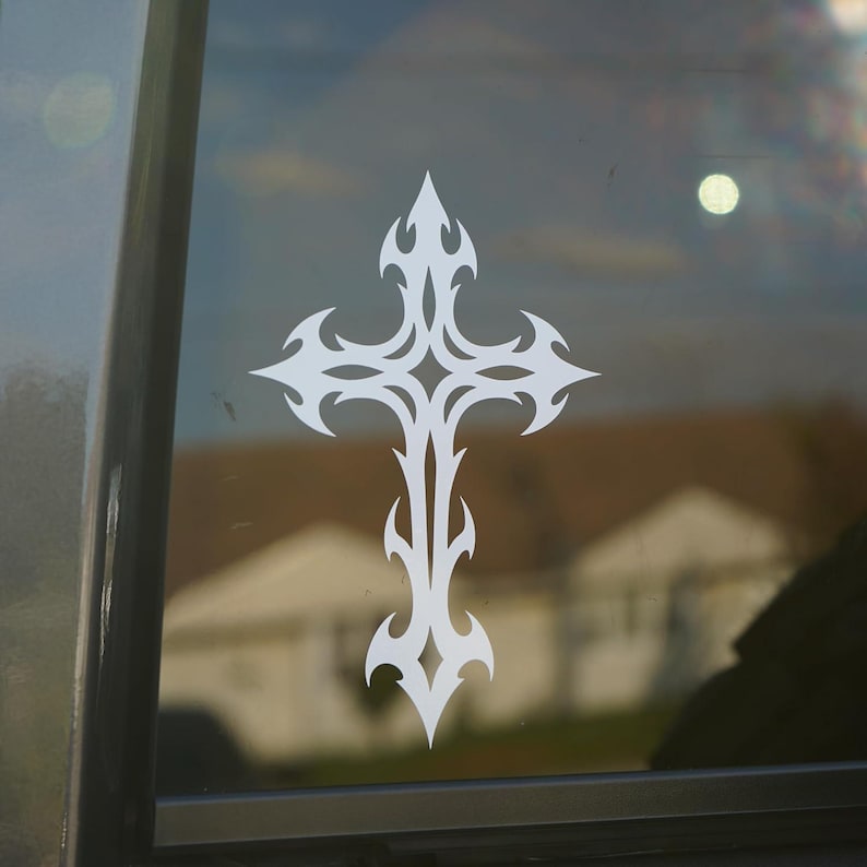 Cross | Car Sticker Vinyl Decal | Windows Laptops Etc - Etsy