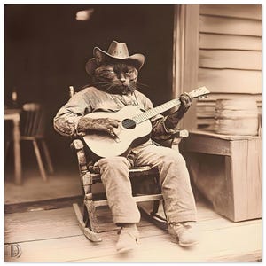 Il gatto cowboy e la chitarra blues – Edizione studio | Inchiostro di Arkantel