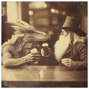 Leggende del selvaggio West: Il drago e il cowboy - Poster artistico - Edizione studio | Inchiostro di Arkantel