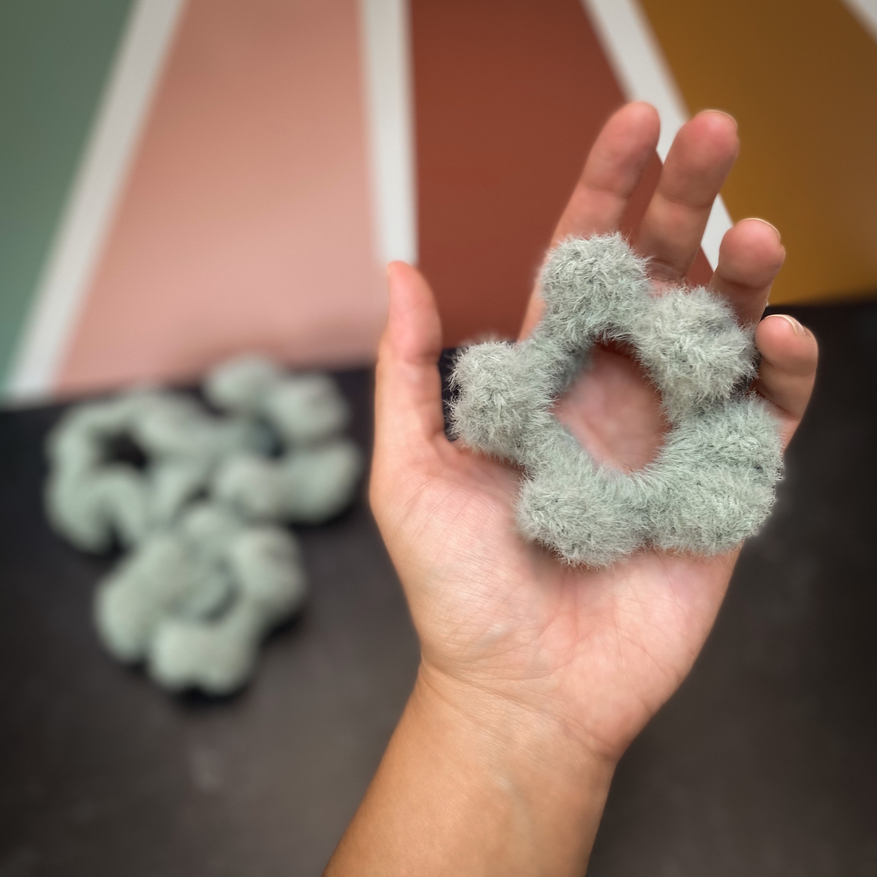 39 Crochet Scrunchies with Flowers, Ruffles, Bows, and Cherries 23 Fuzzy Scrunchie Crochet