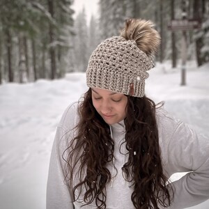 Cascade Slouch 2.0 Slouchy beanie, Slouchy hat, hat, beanie, winter, pom pom image 5