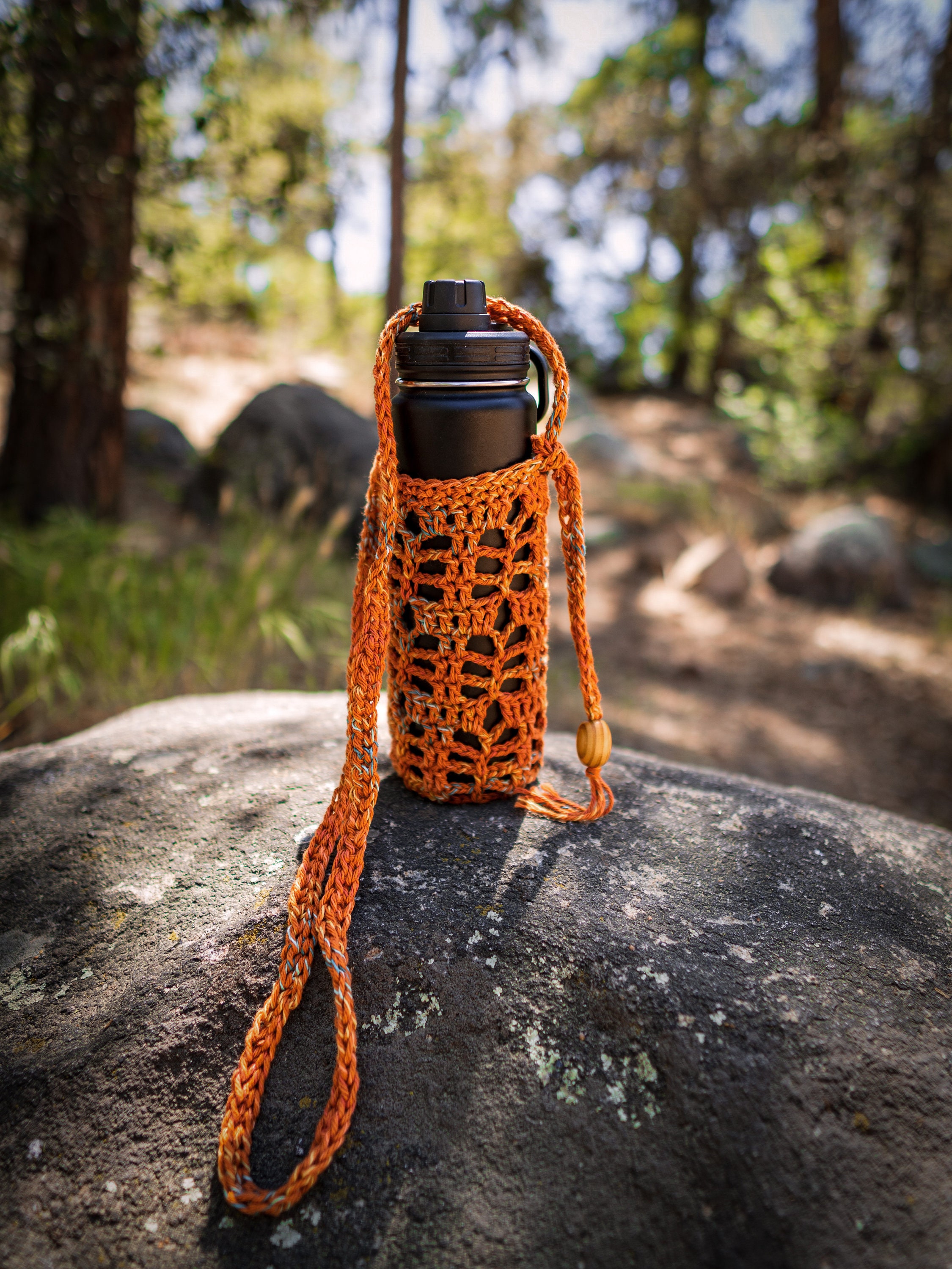 40 Crochet Water Bottle Holder Patterns for On the Go 39 Sage Canteen Cozy Crochet