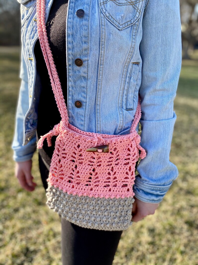 The Sage Satchel // Crochet pattern Crossbody Bag Tote Etsy