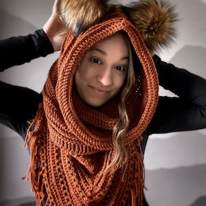 Ewok Hood // Star Wars, Ewok, Ewok Hat, Ewok costume, Star Wars costume, Bear costume, Bear Hood, Hooded Scarf, Hood Scarf