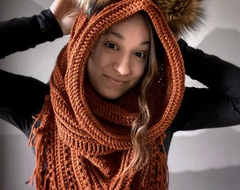 Ewok Hood // Star Wars, Ewok, Ewok Hat, Ewok costume, Star Wars costume, Bear costume, Bear Hood, Hooded Scarf, Hood Scarf