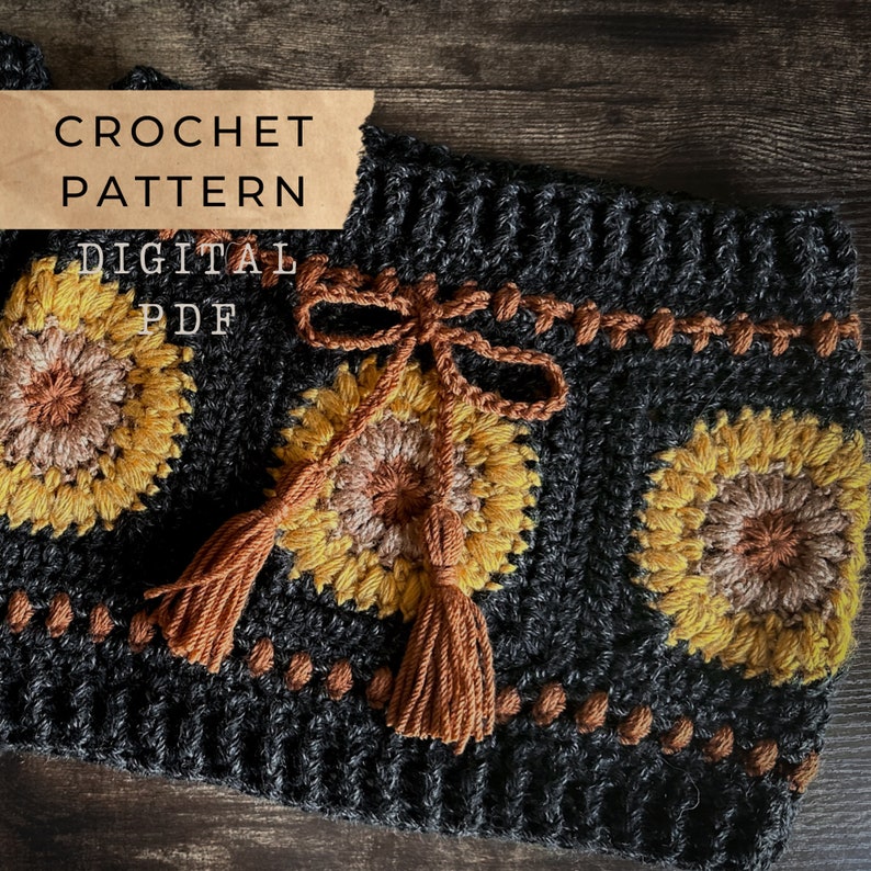 Cascade Motif Cowl // Crochet Pattern, Cowl pattern, Scarf pattern, Infinity cowl pattern, Crochet pattern, crochet cowl, boho, Tzigns image 1