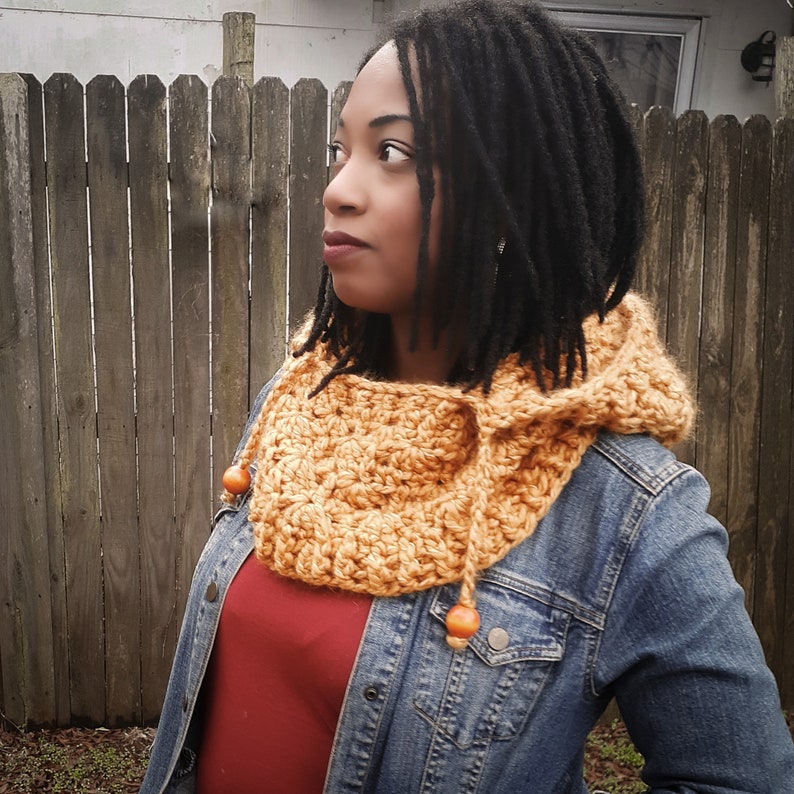 Columbia Hoodlet // Crochet pattern, Balaclava, Hood, Cowl, Hooded Cowl, Scarf, Crochet, Fall, Winter, Scarf, Chunky, Super Bulky, Tzigns image 7