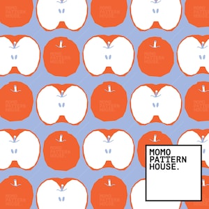 Roter Apfel Muster - Digitales Muster für Stoff und Papier | Kommerzielle Nutzung Download-Datei