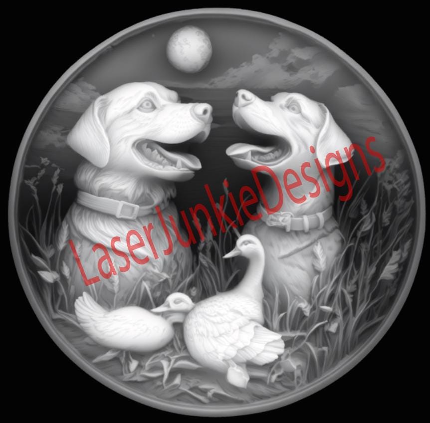 Labrador Bird Dogs Depth Map - Etsy