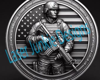 USA soldier depth map