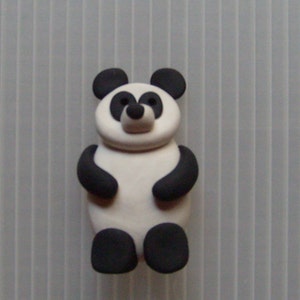 polymer clay panda bear magnet