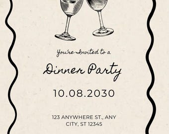 Customizable dinner invitation
