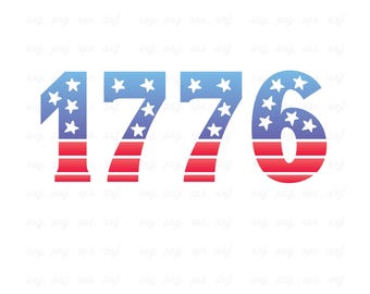 1776 USA Flag SVG: Patriotic 4th of July Design (Digital Download)