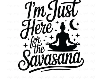Savasana Yoga SVG: Meditation Lotus Pose Design (Digital Download