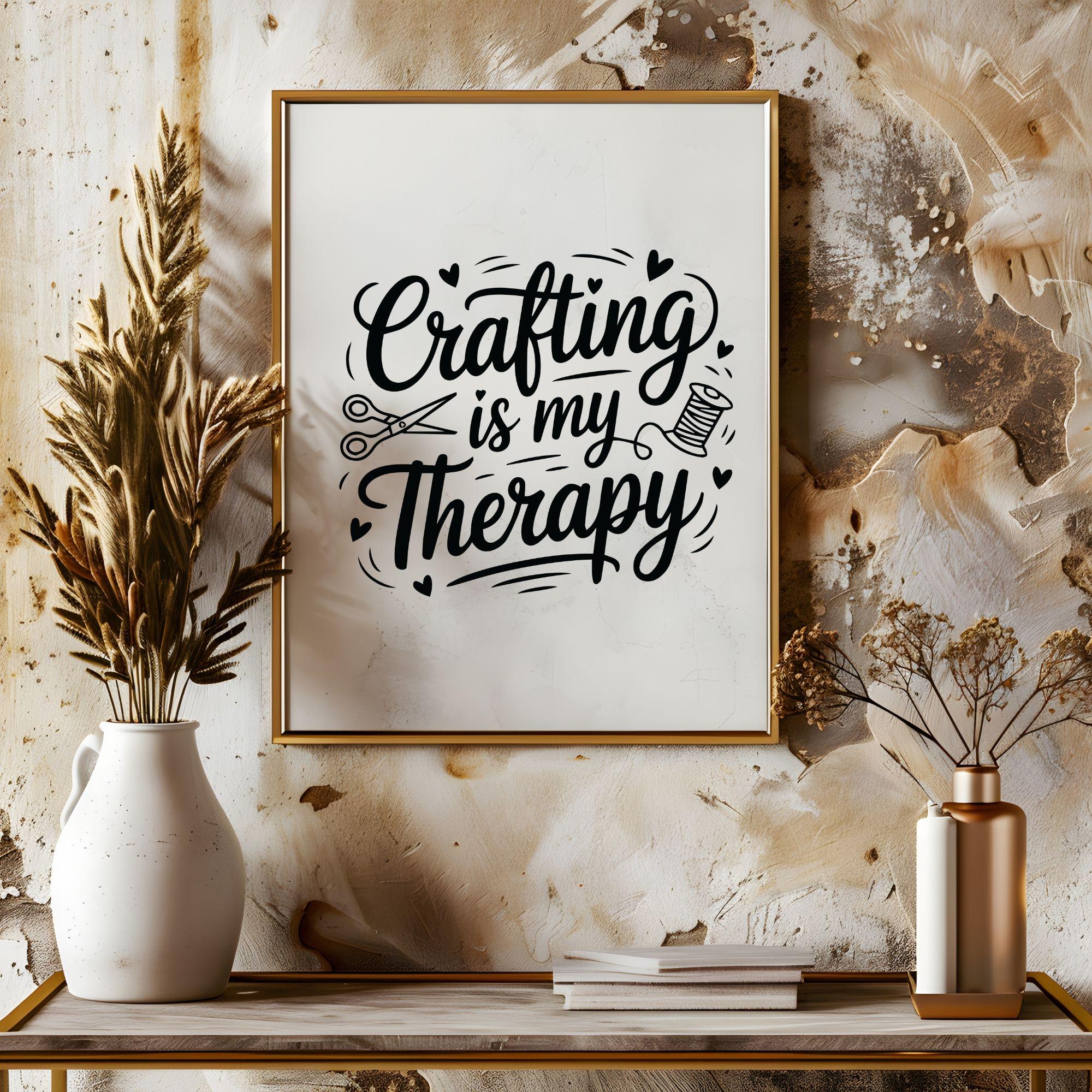 Crafting is My Therapy SVG - Funny Crafter Quote (digital Download) - Etsy