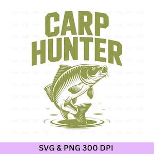 Cazador de carpas SVG, Pesca SVG, Vida de pesca SVG, Frases de pesca SVG, Citas divertidas de pesca, Caña de pescar SVG, Pescador SVG, Regalos de pesca SVG
