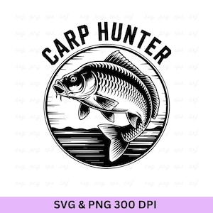 Cazador de carpas SVG, Pesca SVG, Vida de pesca SVG, Frases de pesca SVG, Citas divertidas de pesca, Caña de pescar SVG, Pescador SVG, Regalos de pesca SVG