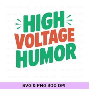 High Voltage Humor Lineman SVG: Electrician Cut File (Digital Download