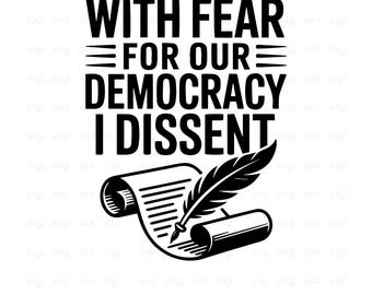 I Dissent SVG: Anti-Racist Political Design (Digital Download, SVG & PNG Files)