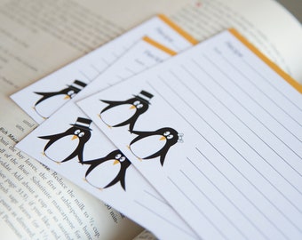 Recipe Cards - Pair of Penguins