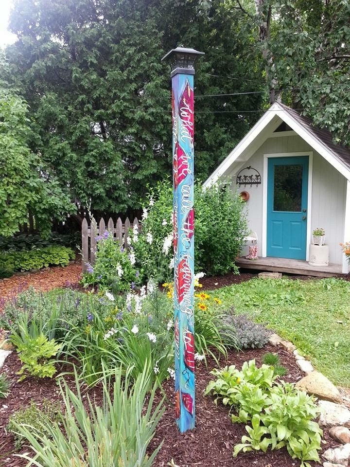 garden-peace-pole-personalized-with-words-quotes-4x4x7-handpainted-cedar-pole-for-garden-etsy