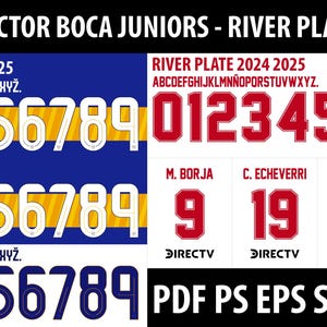 Pack Font Boca Juniors River Plate 2024 2025