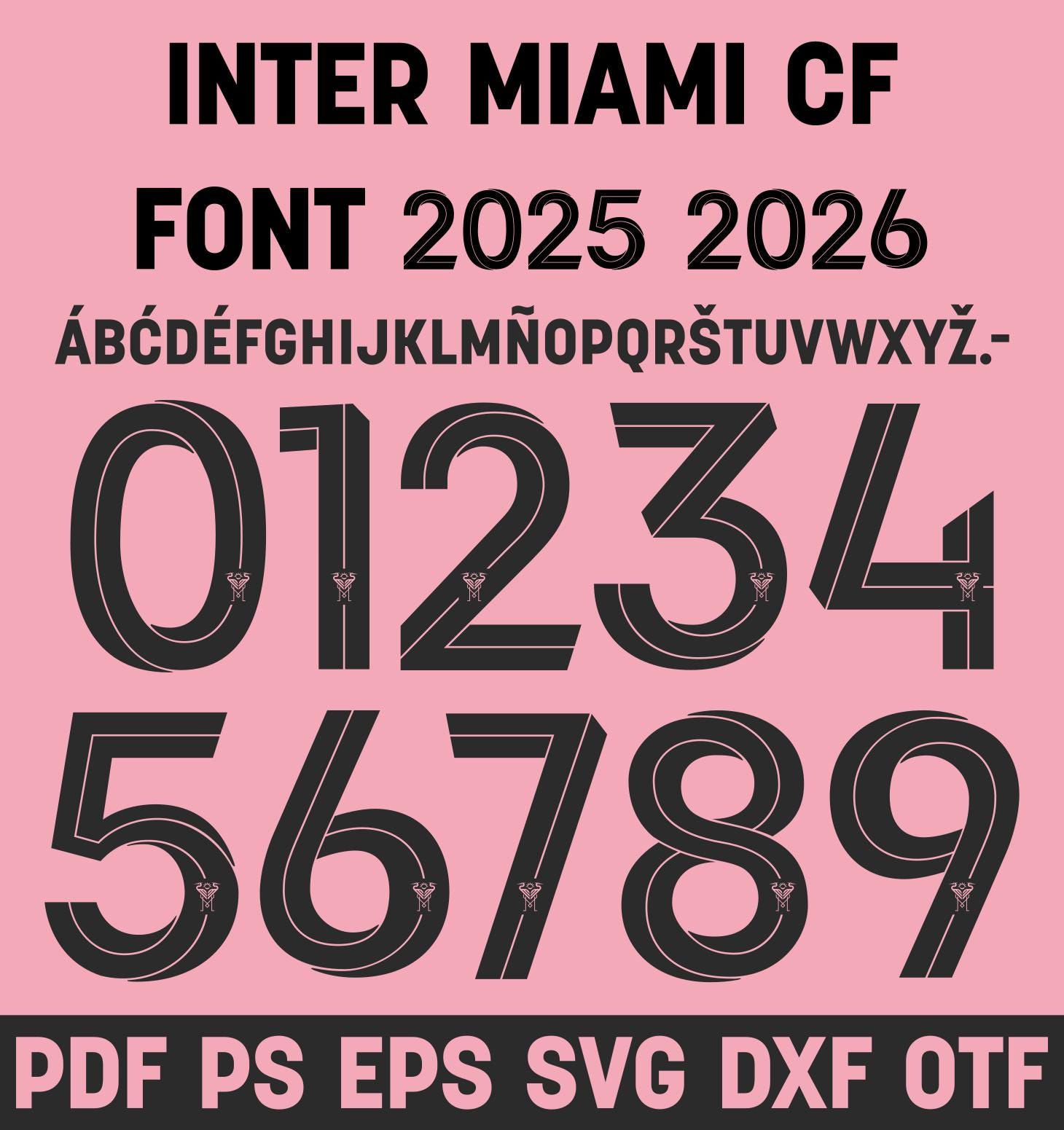 Font Vector Jersey Inter Miami CF 2025 2026 (Pdf Ps Eps Svg Dxf Otf)