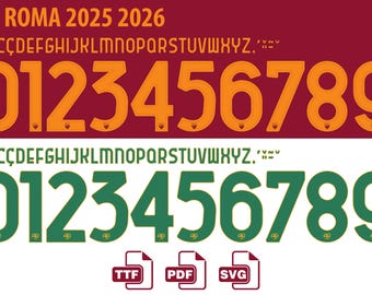 Font Vector AS Roma 2025 2026 (Pdf Svg Ttf)