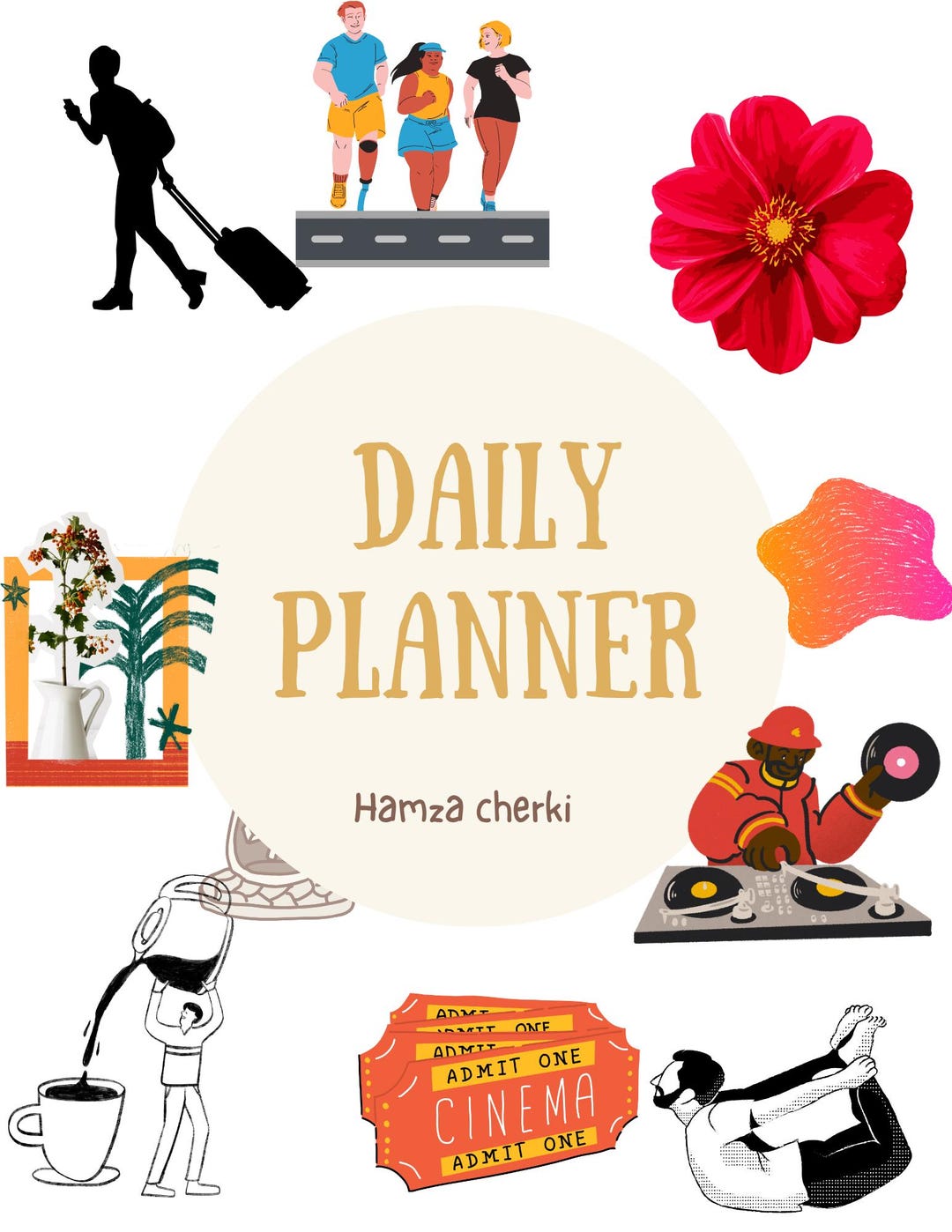 Minimalist Daily Planner Printable | 10 Undated Pages | Aesthetic ...