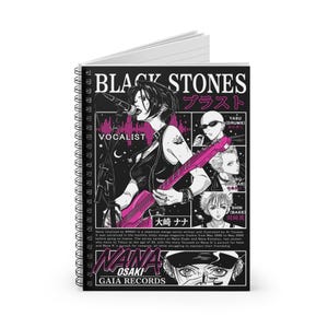 Nana Journal Notebook anime Nana osaki Shin Nobu Yasu Blackstones nana