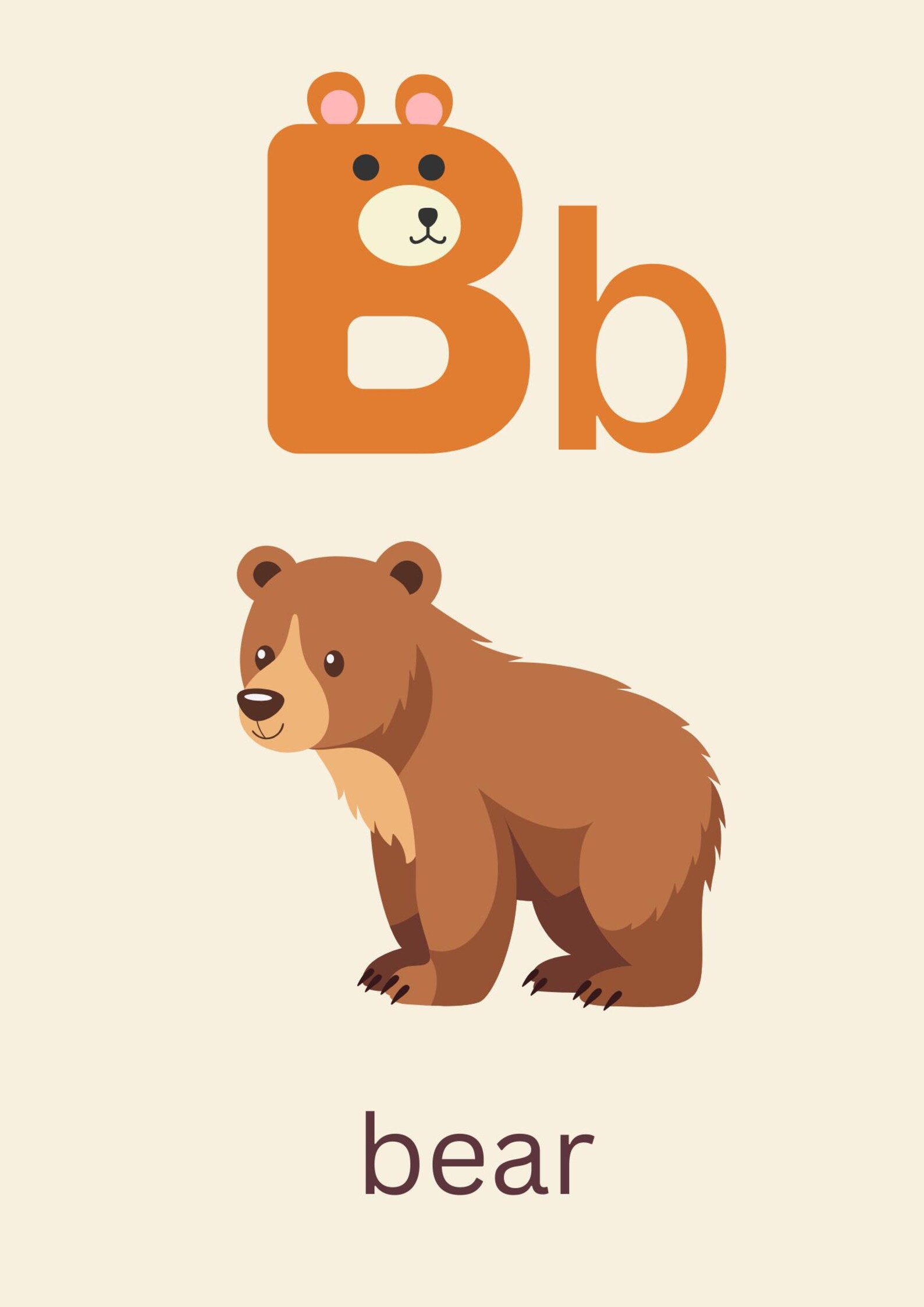 Bear Rabbit Abc The ABC for Children - Animals Edition - Etsy