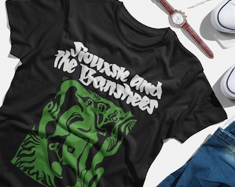 Siouxsie and the banshees    T shirt screen print short sleeve  shirt cotton NYC new york  80s